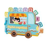 LUCKKY Color Sorting Quiet Paste Book, Digital Cognition Busy Book, Workbook Activity Binder, Learning Activities Busy Booklet, Travel Activity Board, Autism Learning Materials Toy for Toddler (Blue)