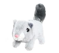 LUCKKY Electric Squirrel Plush Realistic Toy, 2026 New Interactive Squirrel Toys, Crawling Piglet with Twitching Nose Pink & Oink Sounds, Animals Realistic Electronic Pet Toy for Boys Girls (Gray)
