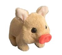 LUCKKY Electric Squirrel Plush Realistic Toy, 2026 New Interactive Squirrel Toys, Crawling Piglet with Twitching Nose Pink & Oink Sounds, Animals Realistic Electronic Pet Toy for Boys Girls (Brown)