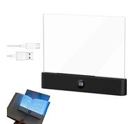 LUCKKY Smart LED Book Light, Rechargeable Clear LED Flat Reading Light with 3 Colors & Timer, Dimmable Panel Plate Book Lamp Full Page Light, Night Reading Gifts for Readers Kids Women Men (Black)