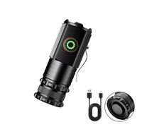 LUCKKY Three-Eyed Monster Mini Flash Super Power Flashlight, LED Torch Rechargeable, Torches LED Super Bright, USB Tactical Flashlight, 5 Modes, Mini COB Torch with Clip for Camping Hiking (B-Basic)