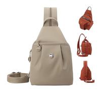 LUCKKY Waterproof Commuter Purse - Shoulder Bag, Preferablen Waterproof 2-Way Commuter Bag, Anti-Theft Travel Tote for College And Outdoors, Lightweight Crossbody Bags for Women (Khaki)