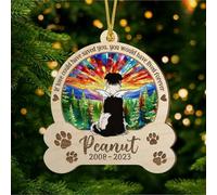 Luckluccy Border Collie (Black White) Memorial Ornament 2025,Christmas Ornament,Memorial Gifts for Loss of Dog,Personalized for Dog Lovers