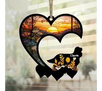 Luckluccy Cavalier King Charles Spaniel Suncatcher,Personalized Memorial,Dog Remembrance Gift,Memorial Ornament,Loss of Dog Sympathy Gift
