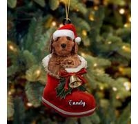 Luckluccy Custom Bull Terrier Acrylic Ornament,Bull Terrier Christmas Ornament 2025,Pet Decor,Pet Tree Decor,Christmas 2025(style 15)