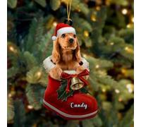 Luckluccy Custom Bull Terrier Acrylic Ornament,Bull Terrier Christmas Ornament 2025,Pet Decor,Pet Tree Decor,Christmas 2025(style 10)