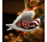 Luckluccy Custom Irish Setter Dog Sleeping Angel Christmas Ornament,Acrylic 2025,Gifts for Dog Lovers,Tree Decor