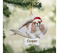 Luckluccy Custom Name Cavalier King Charles Spaniel Ornament,Personalized Cavalier King Charles Spaniel Dog Ornament for Christmas Tree,Cavalier King Charles Spaniel Christmas Ornament Gifts 48