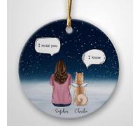 Luckluccy Custom Pet Photo Ornament,Dog Lover Gift,Forever Loved,Memorial Keepsake,Christmas Ornaments,Personalized Dog Loss Gift