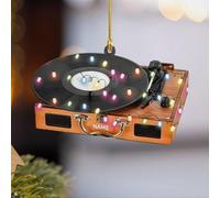 Luckluccy Custom Vinyl Record Acrylic Ornament,Personalized Vinyl Record Album Christmas Ornament 2025,Custom 2025,Gifts (VN7)