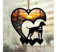 Luckluccy German Short Hair Pointer Suncatcher,Personalized Memorial With Name,Loss Remembrance Gift,Sympathy Ornament