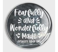 luckluccy Lettering Quotes Glass Magnets Refrigerator Fearfully And Wonderfully Made Cute Magnets Bible Scripture Cute Fridge Magnets Decorative Magnets for Home Office Cabinets Whiteboard