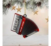 Luckluccy Personalized Accordion Christmas Ornament for Tree,Musical Instrument Ornaments,Music Teacher Gifts,Orchestra Christmas Tree Décor