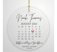 Luckluccy Personalized Adoption Ornament,Gotcha Day and Foster Adoption Gifts,Family Christmas Keepsake Announcement
