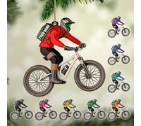 Luckluccy Personalized Bike Colorful Christmas Ornaments 2025,Bicycle,Mountain Bikes Ornament,Racing,Cycling Biking Bicycle (Bike 2)