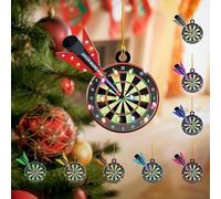 Luckluccy Personalized Dart Board Ornament,Custom Dart Board Christmas Ornament Gift,Dart Board Player Christmas Ornament,Keepsake Gift,Dart Board On The Sports Ornaments (style 8)