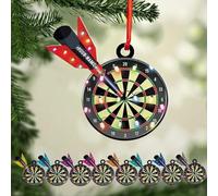 Luckluccy Personalized Dart Board Ornament,Custom Dart Board Christmas Ornament Gift,Dart Board Player Christmas Ornament,Keepsake Gift,Dart Board On The Sport Ornaments Gift Dart Team (style 9)