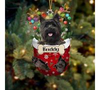 Luckluccy Personalized Dog Christmas Ornament 2025,Custom Cairn Terrier 2 in Snow Pocket Ornament,Dog Acrylic Shape Ornament Tree Decor,Gift for Dog Lovers,Dog Christmas Decor