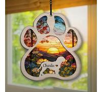 Luckluccy Personalized Dogue de Bordeaux Suncatcher Memorial Gift,Custom Ornament for Christmas Tree,Remembrance and Sympathy Gift for Loss of Pet