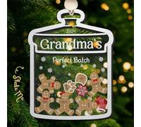 Luckluccy Personalized Grandma Christmas Ornament 2025,Gift for Grandmas 1 12kids,Gift from Grandkids,for Grandmother,Gingerbread Grandma,Christmas Ornament (style 3)