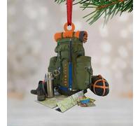 Luckluccy Personalized Hiking Acrylic Ornament for Christmas,Camping Lover Keepsake,Gift for Hiking Club and Lovers