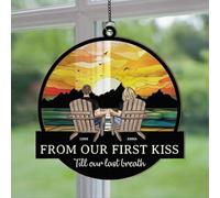 Luckluccy Personalized Window Hanging Suncatcher,Till Our Last Breath,Decorative Window Hanging for Outdoor Indoor Decor,Ornament for Home Decoration
