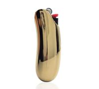 Lucklybestseller Heavy Curved Lighter Case Cover Holder Sleeve Pouches Metal Ergonomic Design for BIC Full Size Lighter J6