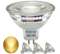 luckmax 5W MR16 12V LED Bulbs,Warm White 3000K,36° Narrow Beam Angle,GU5.3 LED Spotlight,Equivalent 50W Halogen,Track Light,Recessed Light
