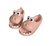 LUCKME Dinosaur Sliders for Women and Men, Cute Super Soft Cloud Sliders Non-Slip Open Toe Hello Slippers Massage Chunky Summer Novelty Dinosaur Slide Sandals Adult Beach Pool Shoes UK