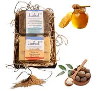 Lucknel Handmade Natural Soaps - Single (2 Pieces - For Normal Skin - Honey & Marigold + Chamomile & Dead Sea Mud)