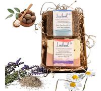 Lucknel Handmade Natural Soaps - Single (2 Pieces - For Oily Skin - Lavender & Pink Clay + Chamomile & Dead Sea Mud)
