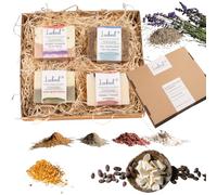 Lucknel Handmade Natural Soaps - Single (4 Pack - For Oily Skin - Lavender & Pink Clay, Chamomile & Dead Sea Mud, Tea Tree Oil & Herbs, Coconut & Cocoa Butter)