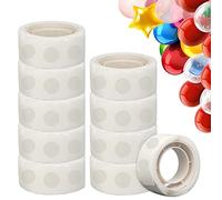 LUCKNIGHT 1000 Pieces Balloon Glue Dots Double Sided Ceiling Adhesive Sticky Dot Tapes Points for Birthdays Wedding Christmas Parties, 10 Rolls (100 Pieces per Roll)