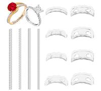 LUCKNIGHT 2 Styles Ring Guard Transparent, Ring Size Adjuster for Loose Rings, 8 Size Ring Spacer Fit Almost Any Rings Jewelry