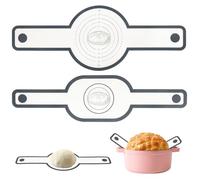LUCKNIGHT Silicone Oven Sling, Bread Mat, Silicone Baking Mat Reusable, 2 Pieces Round Oval Dutch Bread Baking Mat