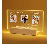 LUCKOR Personalised Mothers Day Gifts for Mum from Daughter Son, Customised Mum Birthday Gifts with Photo Frame and Night Light, Mother's Day Presents for Mum, Mummy Gifts Ideas, Mum Gifts from Kids