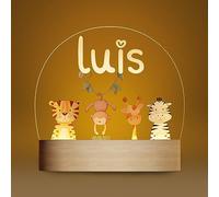 LUCKOR Personalized Night Light for Kids - Customizable with Name and Date - Christening and Birthday Gift for Boys and Girls