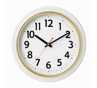 Luckora 30cm Silent Wall Clock - Non-Ticking Quartz Movement | Modern Round Wall-Clock for Home, Office, Kitchen, Bedroom | Easy-to-Read Large Numbers | Sl ecorative Clock for Wall (Cream)