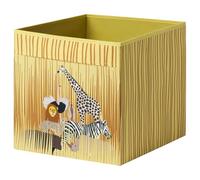 Luckora DRONA Storage SANDLOPARE Box Shelf Folding Organizer - Giraffe Print Fabric Storage Bin for IKEA Shelves, 33x38x33 cm - Decorative Foldable Box for Home & Kids Room