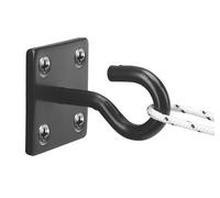 Luckora Heavy Duty Chain Plate Hook 50x50x2mm - Black Metal Wall Mount Hook for Ropes, Chains, Gates, Sheds, Garage, Garden & Outdoor Storage