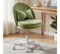 Luckracer Office Desk Chair Makeup Vanity Chair Swivel Height Adjustable Bedroom Dressing Table Chairs Green Velvet