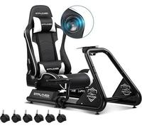 GTPLAYER Racing Simulator Cockpit with Seat, Sim Racing Cockpit Multi-function Adjustable Gaming Wheel Stand for G25 G27 G29 G920 G923 T300 PS5 PS4 Xbox, Without Wheel, Shifter & Pedals
