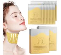 Lucksun 10pcs collagen face mask face masks,Anti-Aging Neck Mask Patches, Neck Wrinkle Patches With Golden Collagen & Hyaluronic Acid, Firming, Lifting & Deep Moisture Treatment (10pc)