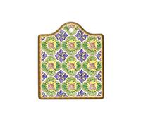 LUCKTE Ceramic Trivets for Hot Pots and Pans，Waterproof Pads for Hot Dishes with Flower Patterns and Scratch Proof Cork Base for Kitchen Table (Yellow)
