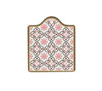LUCKTE Ceramic Trivets for Hot Pots and Pans，Waterproof Pads for Hot Dishes with Flower Patterns and Scratch Proof Cork Base for Kitchen Table (Pink)