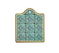 LUCKTE Ceramic Trivets for Hot Pots and Pans，Waterproof Pads for Hot Dishes with Flower Patterns and Scratch Proof Cork Base for Kitchen Table (color-D)