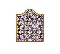 LUCKTE Ceramic Trivets for Hot Pots and Pans，Waterproof Pads for Hot Dishes with Flower Patterns and Scratch Proof Cork Base for Kitchen Table (color-A)