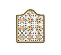 LUCKTE Ceramic Trivets for Hot Pots and Pans，Waterproof Pads for Hot Dishes with Flower Patterns and Scratch Proof Cork Base for Kitchen Table (Red)