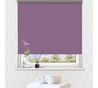 LUCKUP 100% Blackout Waterproof Fabric Window Roller Shades Blind, Thermal Insulated,UV Protection,for Bedrooms,Living Room,Bathroom,The Office, Easy to Install 102 x 183 cm(Aubergine)