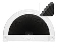 LUCKUP Arch Window Shade Blackout Half Circle Pleated Blinds (Radius: 36") Half Moon Round Window Shades Cordless Semicircular Cellular Curtains, Easy Cut and Install